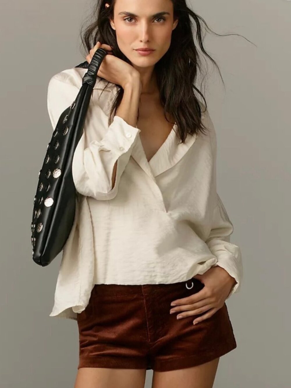 Anthropologie The Dylon Long Sleeve wide Placket Top / Blouse  Small